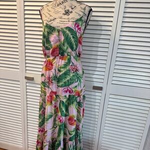 BB Dakota Floral Maxi Dress - Pink and Green